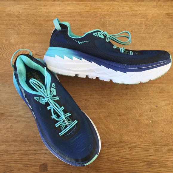 Hoka One One Bondi 5 Blue Running Sneakers 8.5 - Picture 3 of 9